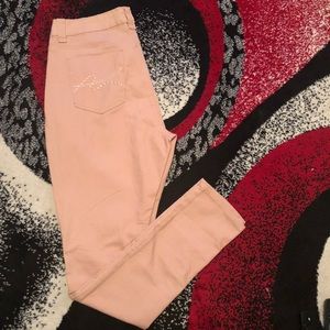 Dots Blush Pink Skinny Jeans